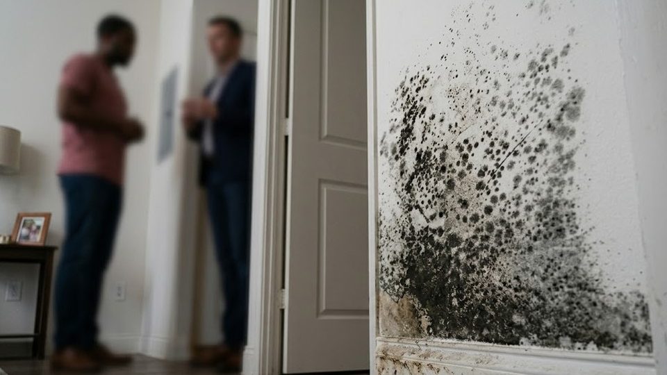 Mold growth in a Pennsylvania rental apartment