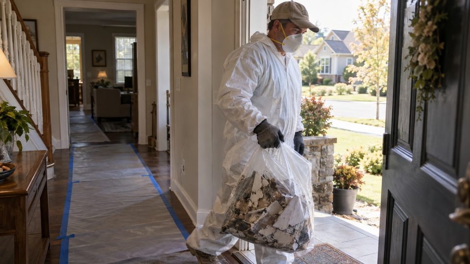 Residential mold removal in a suburban Montgomery County home